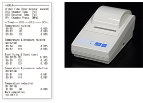 Printer supporting to keep Sterilization Log