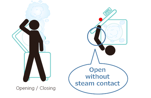 Safety Lid Opening Design (Avoiding Steam)