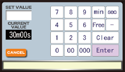 Numeric keypad available