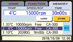 6 memory functions for quick and easy settings