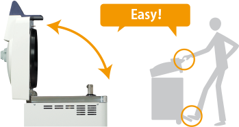 Easy operation using the “Top-open lid”