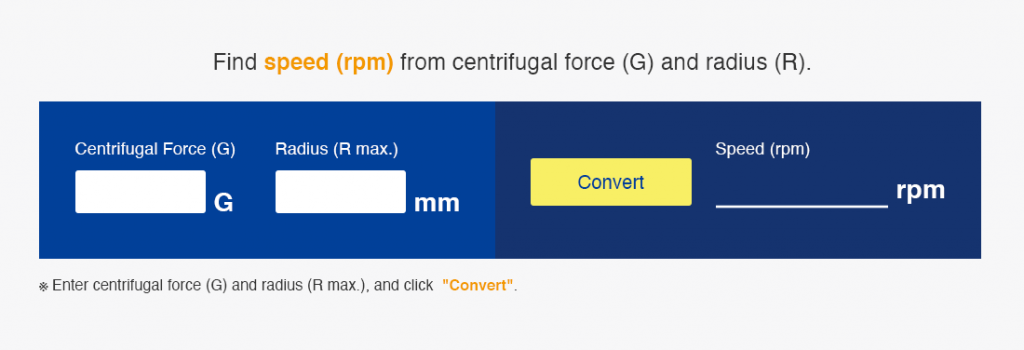 Centrifugal G Force Conversion App